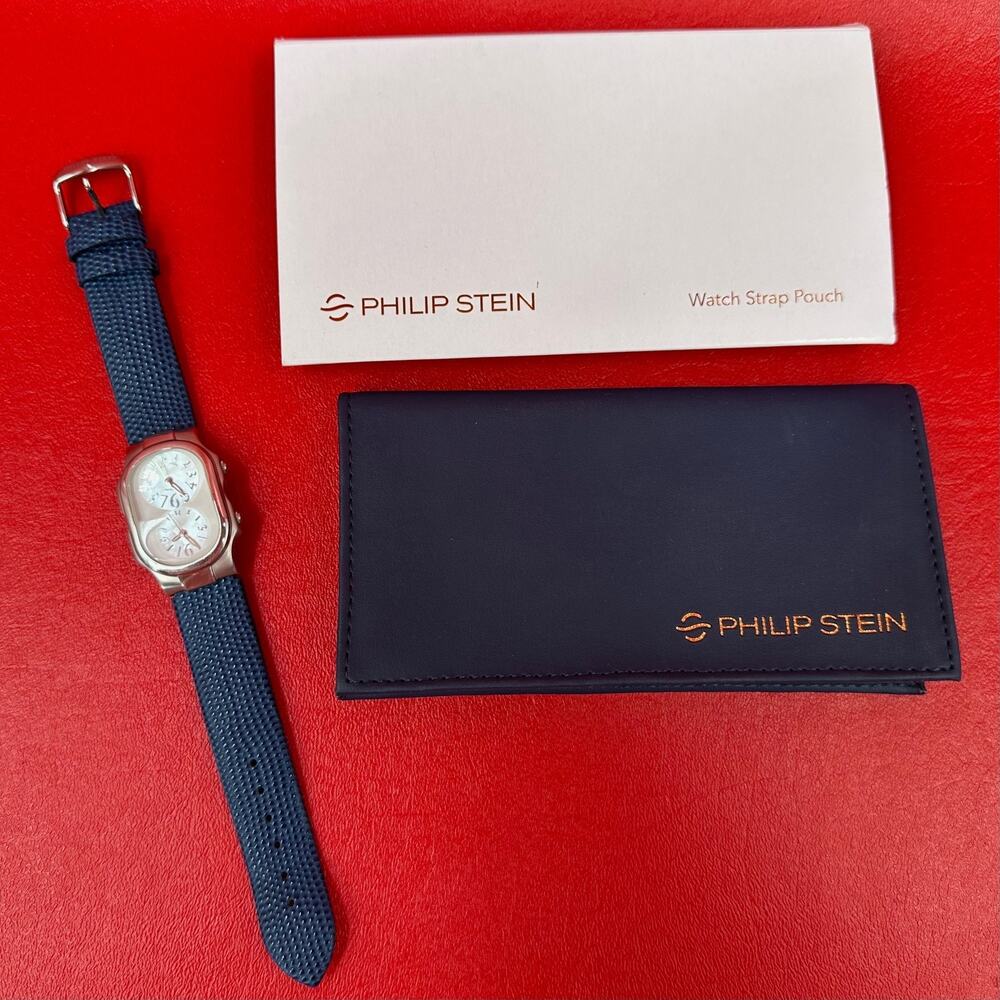 Philip Stein Teslar Mother Of Pearl Signature Collection Watch New Batteries - Picture 13 of 16